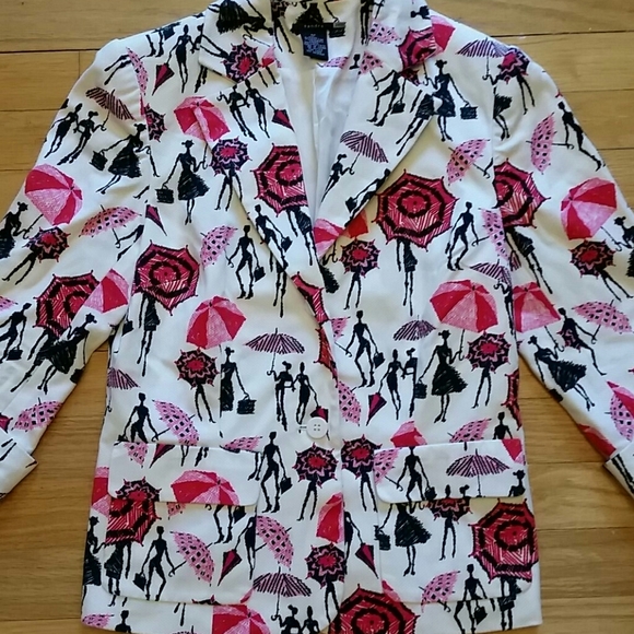 Fashion Print Blazer 4P - Picture 2 of 4
